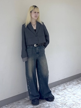 「PAGEBOY（ページボーイ）のハートマンテルネックレス3（ネックレス）」を使った、みはるんさん（レディース・160cm）の秋コーディネート
