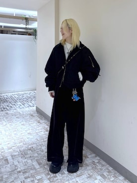 「PBLIM（ページボーイリム）のアイテム（ブルゾン）」を使った、みはるんさん（レディース・160cm）の冬コーディネート