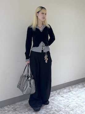 「PAGEBOY（ページボーイ）のWZIPボストンバッグ【500mlペットボトル収納可能/2WAY】（ボストンバッグ、その他）」を使った、みはるんさん（レディース）の秋コーディネート