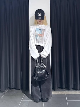 「PBLIM（ページボーイリム）のアイテム（Tシャツ/カットソー）」を使った、みはるんさん（レディース・160cm）の秋コーディネート