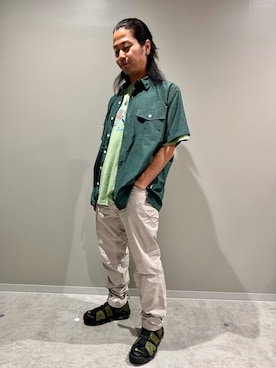 「Eddie Bauer（エディーバウアー）のアイテム」を使った、ebhibiyaさん（メンズ・167cm）の夏コーディネート