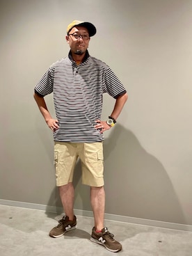 「Eddie Bauer（エディーバウアー）のアイテム」を使った、ebhibiyaさん（メンズ・173cm）の夏コーディネート