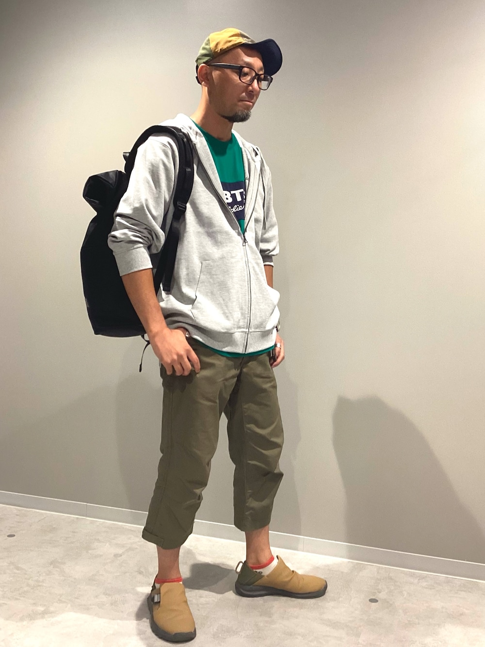 Eddie Bauer XL カバーオール　リメイク　短丈　グリーン Eddie Bauer XL カバーオール リメイク 短丈 グリーン Eddie