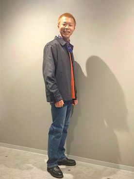 「Eddie Bauer（エディーバウアー）のアイテム（ブルゾン）」を使った、ebhibiyaさん（メンズ・171cm）の秋コーディネート