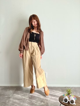 「アイテム（カーディガン/ボレロ）」を使った、yuuiさん（レディース・152cm）の夏コーディネート