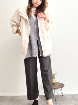 「アイテム（マウンテンパーカー）」を使った、yuuiさん（レディース・152cm）の秋コーディネート