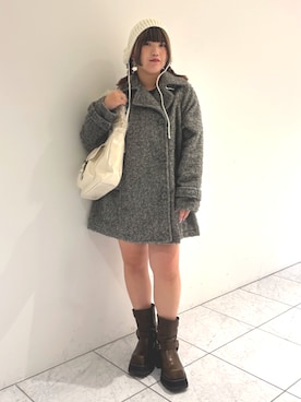 「アパレル」｜「アイテム（帽子）」を使った、YUZUKAさん（レディース・154cm）の秋コーディネート