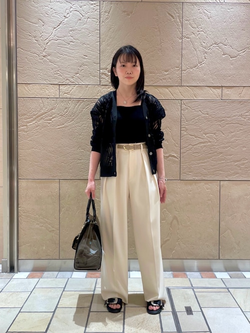 【試着のみ】リエミラー　チュール刺繍Vネックカーディガン Rie Miller(リエミラー)の【追加】《セットアップ対応》チュール