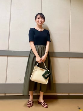 「アイテム（ポーチ）」を使った、onoさん（レディース・157cm）の夏コーディネート