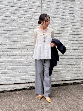 「アイテム（リング）」を使った、onoさん（レディース・157cm）の秋コーディネート