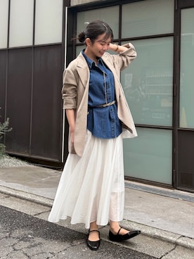 「Rie Miller（リエミラー）のアイテム」を使った、onoさん（レディース・157cm）の春コーディネート