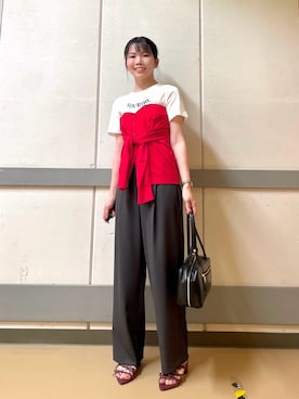 「NOLLEY’S（ノーリーズ）のアイテム（パンツ）」を使った、onoさん（骨格ストレート・レディース・157cm）の夏コーディネート