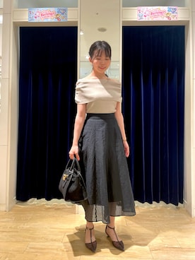 「アイテム（スカート）」を使った、onoさん（レディース・157cm）の夏コーディネート