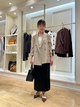 「アイテム（テーラードジャケット）」を使った、onoさん（レディース・157cm）の秋コーディネート