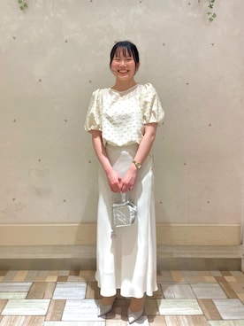「春カラー」｜「アイテム（パンプス）」を使った、onoさん（レディース・157cm）の春コーディネート
