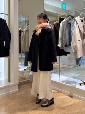 「アイテム（ステンカラーコート）」を使った、onoさん（レディース・157cm）の秋コーディネート