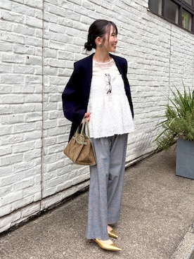 「アイテム（リング）」を使った、onoさん（レディース・157cm）の秋コーディネート