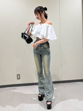 「エモダ」｜山下綾子さん（レディース・160cm）の夏コーディネート