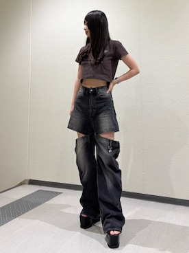 「エモダ」｜山下綾子さん（レディース・160cm）の夏コーディネート