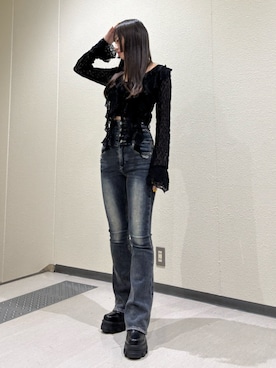「エモダ」｜山下綾子さん（レディース・160cm）の夏コーディネート