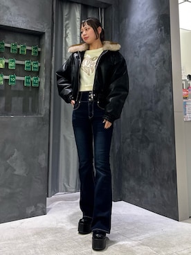 山下綾子さん(レディース・160cm)の冬コーディネート