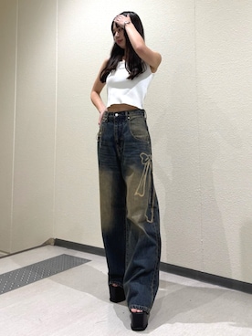 「フェス」｜山下綾子さん（レディース・160cm）の夏コーディネート