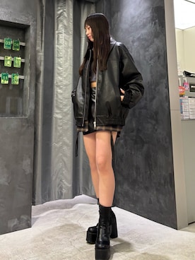 山下綾子さん（レディース・160cm）の冬コーディネート