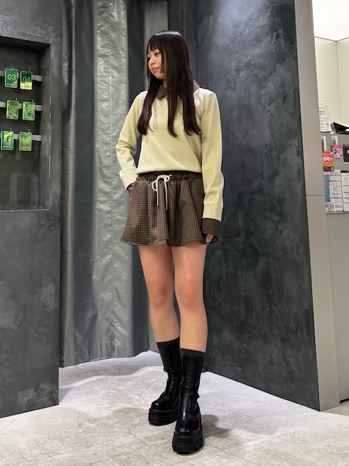 レイヤードシャツニット