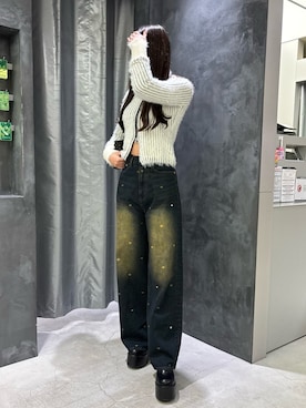 「EMODA（エモダ）のアイテム（ハンドバッグ）」を使った、山下綾子さん（レディース・160cm）の秋コーディネート