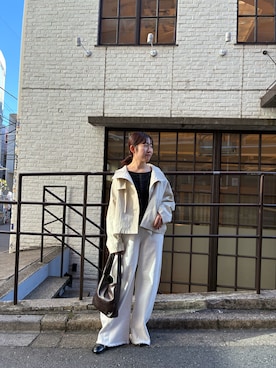 「アイテム（トレンチコート）」を使った、nozomiiisaka123さん（レディース・154cm）の冬コーディネート