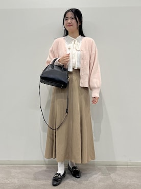「ROPE' PICNIC（ロペピクニック）のフィブリルマーメイドフレアスカート（スカート）」を使った、かんちゃんさん（レディース・165cm）の秋コーディネート