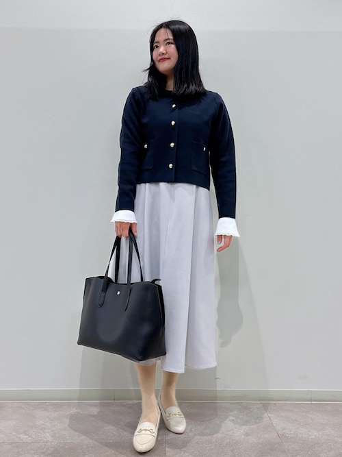 ミラノリブ金ボタンニットカーディガン（カーディガン/ボレロ）｜ROPE