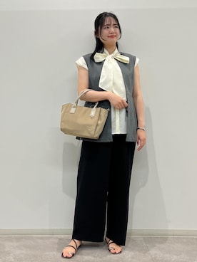 「アイテム（ベスト）」を使った、かんちゃんさん（レディース・165cm・20代）の夏コーディネート
