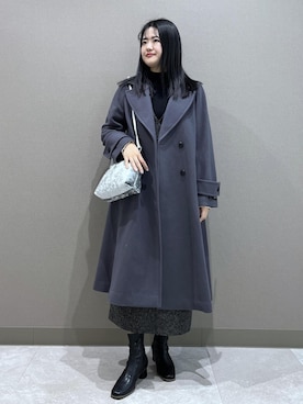 「アイテム（チェスターコート）」を使った、かんちゃんさん（レディース・165cm）の冬コーディネート