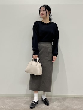 「ROPE' PICNIC（ロペピクニック）のアイテム（スカート）」を使った、かんちゃんさん（レディース・165cm）の秋コーディネート