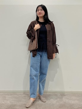 「アイテム（トートバッグ）」を使った、かんちゃんさん（レディース・165cm・20代）の秋コーディネート