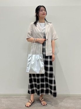 「ROPÉ PICNIC」｜「アイテム（ワンピース/ドレス）」を使った、かんちゃんさん（レディース・165cm）の夏コーディネート