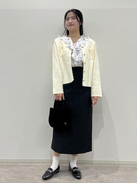 「ROPE' PICNIC（ロペピクニック）のキルティングベロアミニショルダーバッグ（ショルダーバッグ）」を使った、かんちゃんさん（レディース・165cm）の秋コーディネート