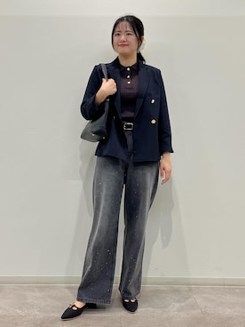 「アイテム（ポロシャツ）」を使った、かんちゃんさん（レディース・165cm）の秋コーディネート