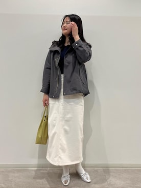 「バッグ」｜「アイテム（マウンテンパーカー）」を使った、かんちゃんさん（レディース・165cm）の春コーディネート