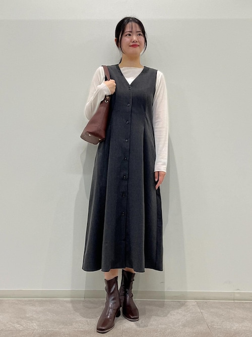 レディハンサムシリーズ ウールライクウエストタックジャンパー