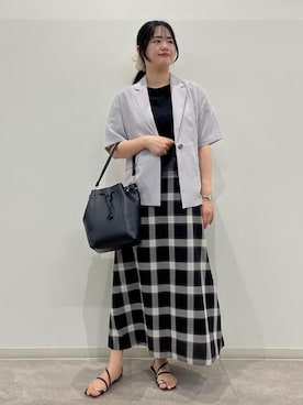 「アイテム（テーラードジャケット）」を使った、かんちゃんさん（レディース・165cm・20代）の夏コーディネート