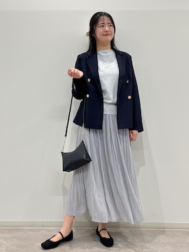 「お仕事コーデ」｜「アイテム（アクセサリー）」を使った、かんちゃんさん（レディース・165cm）の秋コーディネート