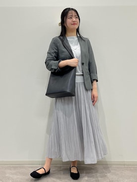 「お仕事コーデ」｜「アイテム（アクセサリー）」を使った、かんちゃんさん（レディース・165cm）の秋コーディネート