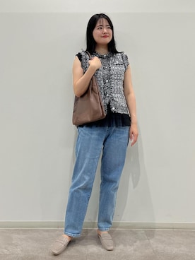 「アイテム（デニムパンツ）」を使った、かんちゃんさん（レディース・165cm・20代）の秋コーディネート