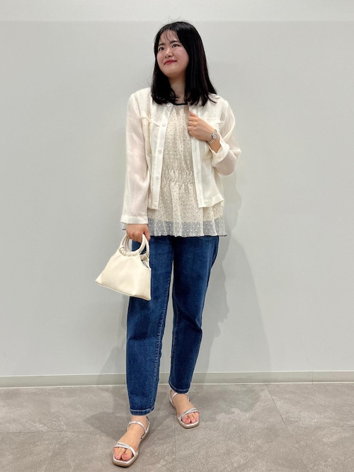 セール】シャーリングドットブラウス（シャツ/ブラウス）｜ROPE