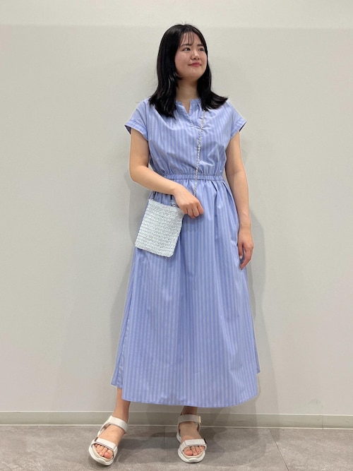 もんROPE PICNIC スキッパーシャツワンピース ネイビー もんROPE PICNIC スキッパーシャツワンピース ネイビー ロペ