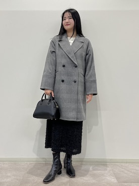 「アイテム（ピーコート）」を使った、かんちゃんさん（レディース・165cm）の秋コーディネート