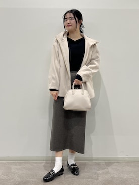 「ROPE' PICNIC（ロペピクニック）のアイテム（スカート）」を使った、かんちゃんさん（レディース・165cm）の秋コーディネート