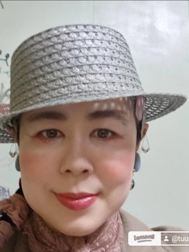 「アイテム（帽子）」を使った、つっしーさん（レディース・167cm・40代）の春コーディネート